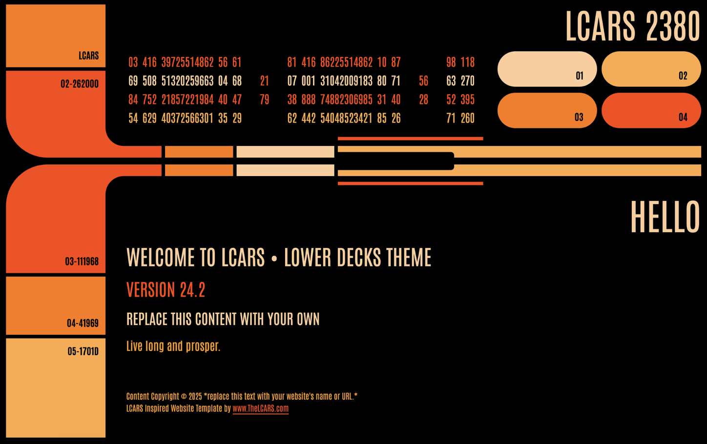 Lower Decks LCARS User Interface